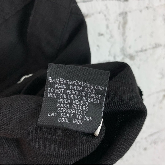 Royal Bones Tripp Daang Goodman Tripp Black Chain Skirt Lace Grommet Large - Picture 8 of 9